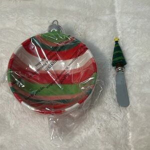 Boston Warehouse Ornament Dip Bowl & Spreader Set